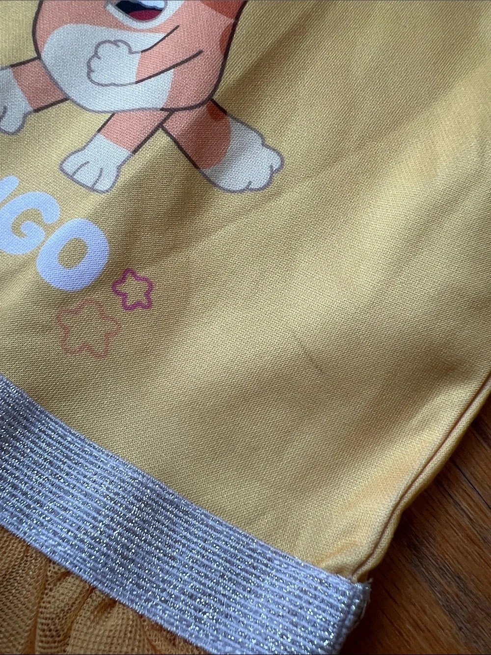 Yellow disney bluey 'Bingo' Tutu Dress with Hooded Ears